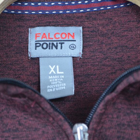 Falcon Point Maroon 1/4 Zip Pullover XL – Lightweight Layer - Picture 3 of 4